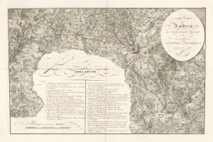 Detailierte alte Karte von Berlin, Deutschland, die Straßen, Gebäude, Landmarken und textuelle Informationen über Bevölkerung, Straßen und bemerkenswerte Stätte zeigt.