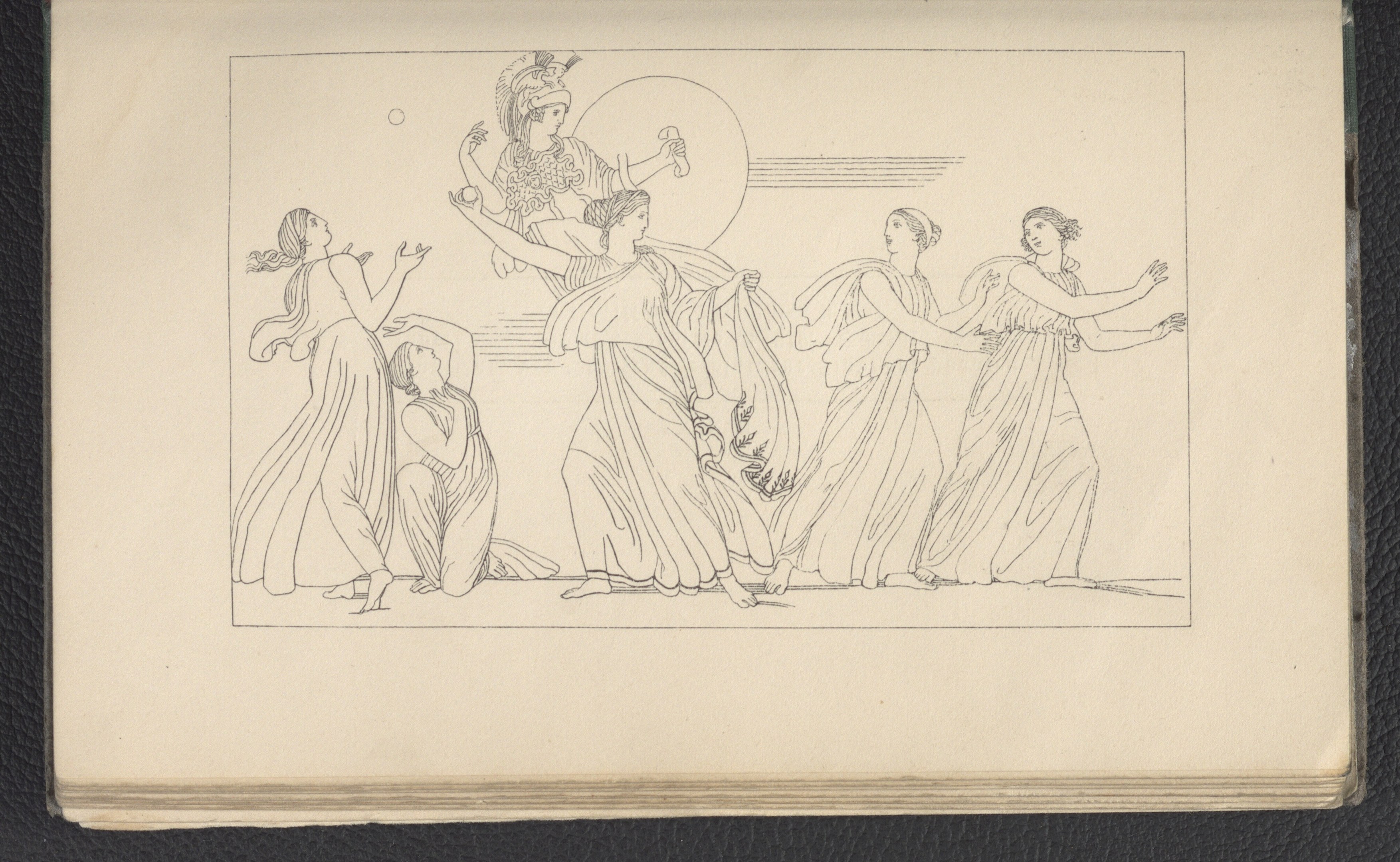 Ein Buchumschlag mit einer lebendigen Illustration einer Gruppe tanzender Frauen in energischen, synchronen Posen, mit detaillierter Kleidung und Gesichtsmerkmalen.