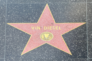 Star auf dem Hollywood Walk of Fame mit dem Namen "Vin Diesel"